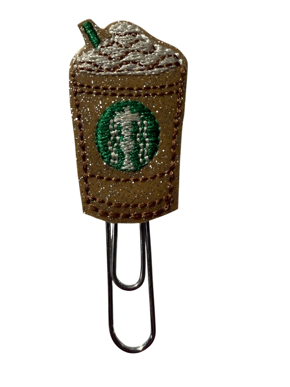 Starbucks Iced Coffee Felt Bookmark Journaling Book Lover Planner - Picture 3 of 6